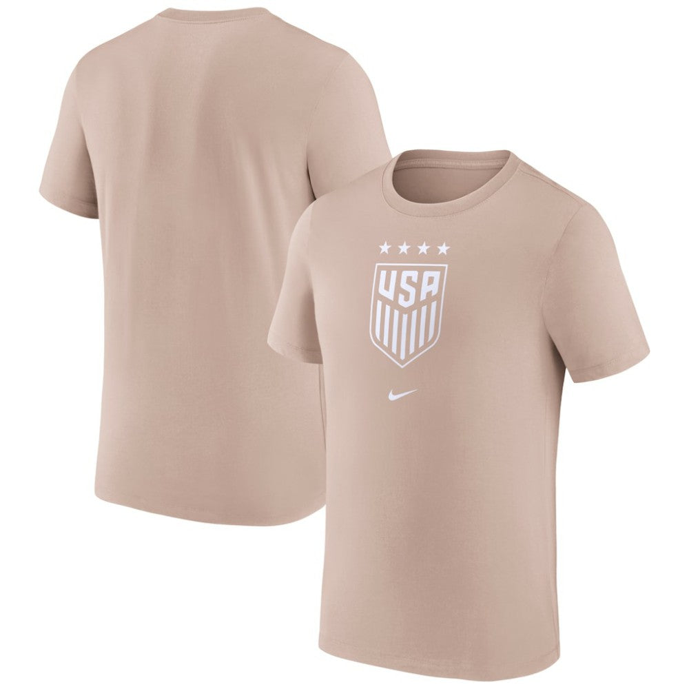 USWNT Youth Crest T-Shirt Tan