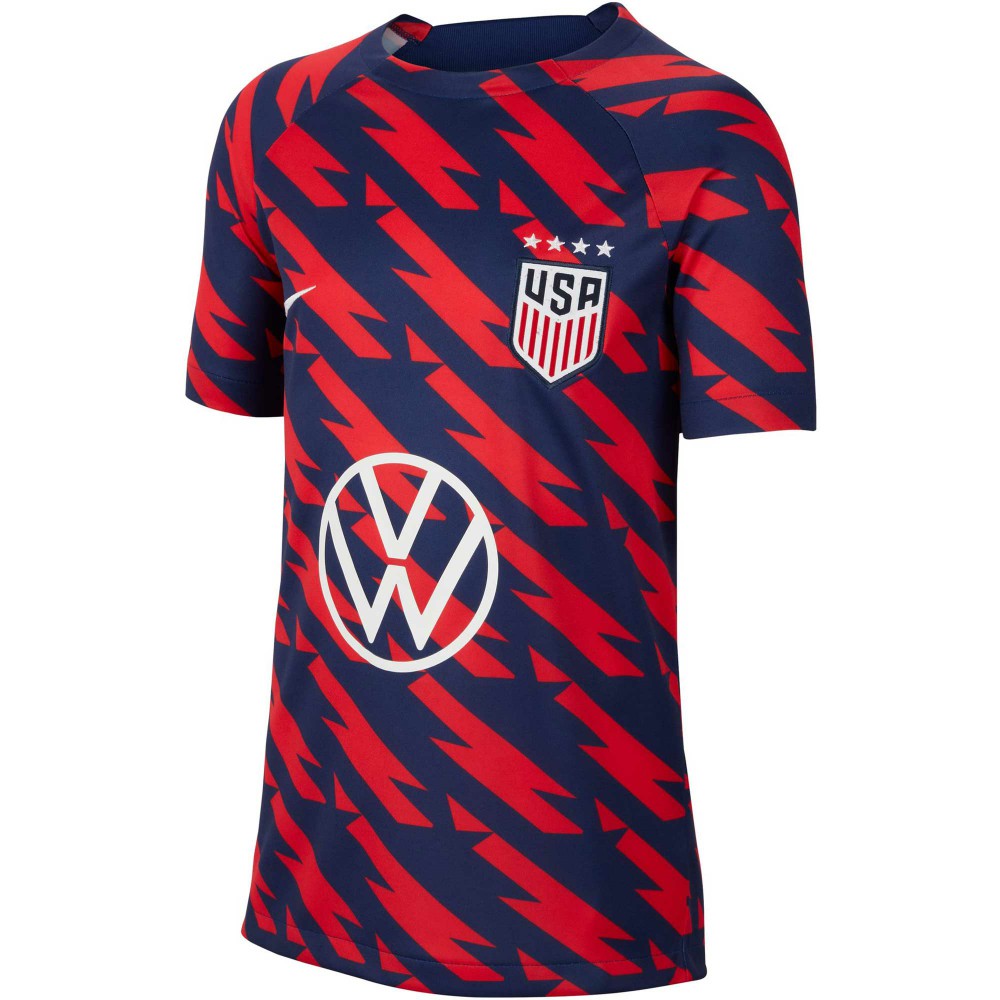 USWNT Youth 2023/24 Academy Pro Performance Pre-Match Top Red shop