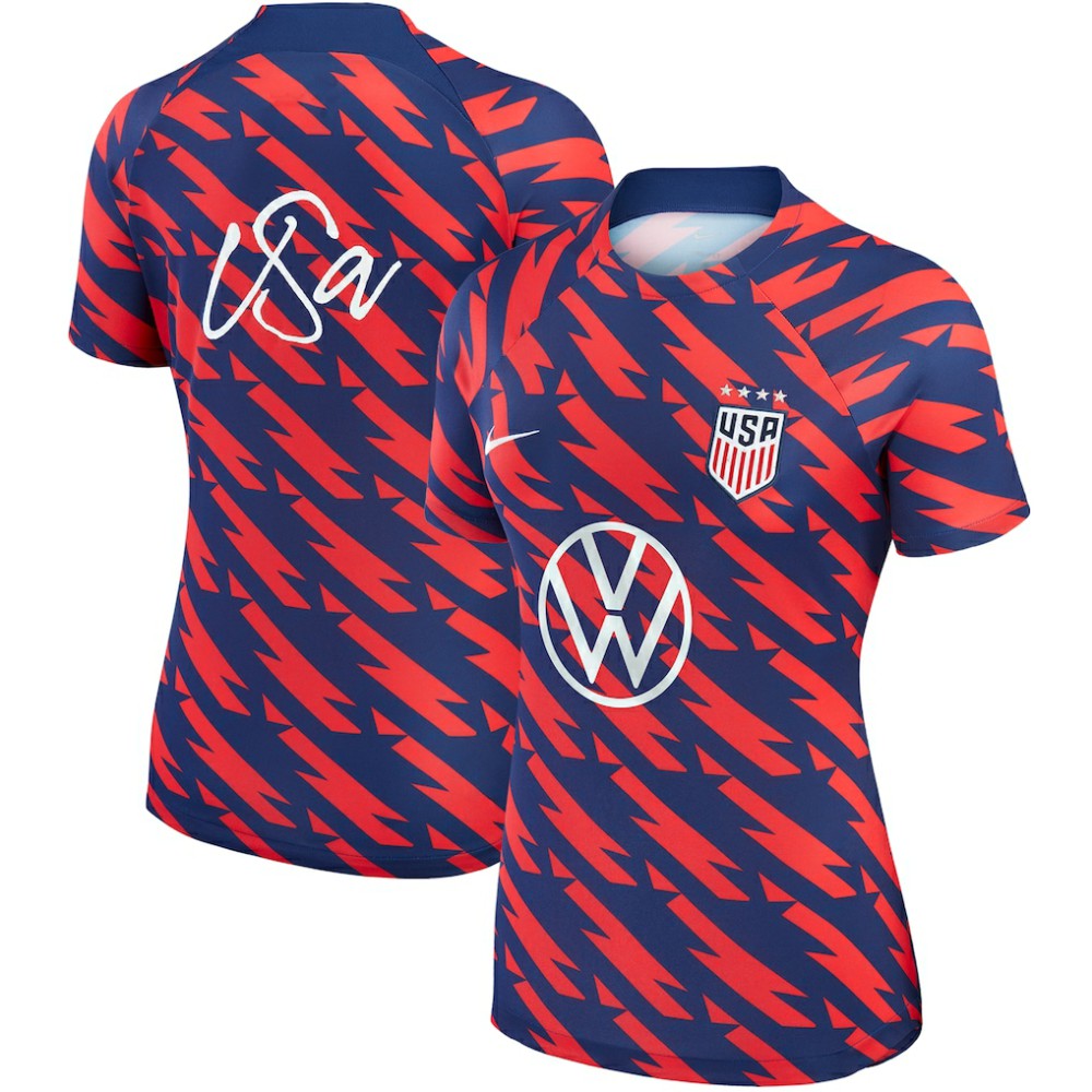 USWNT Women's 2023 Strike Drill Pre-Match Top Navy