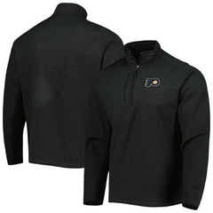 NHL Philadelphia Flyers Antigua Course Quarter-Zip Jacket - Heathered Black