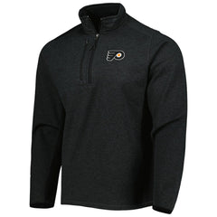 NHL Philadelphia Flyers Antigua Course Quarter-Zip Jacket - Heathered Black