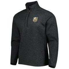 NHL Vegas Golden Knights Antigua Course Quarter-Zip Jacket - Heathered Black