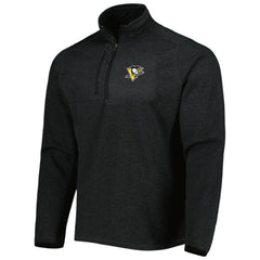 NHL Pittsburgh Penguins Antigua Course Quarter-Zip Jacket - Heathered Black