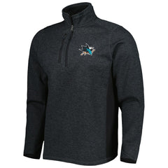 NHL San Jose Sharks Antigua Course Quarter-Zip Jacket - Heathered Black