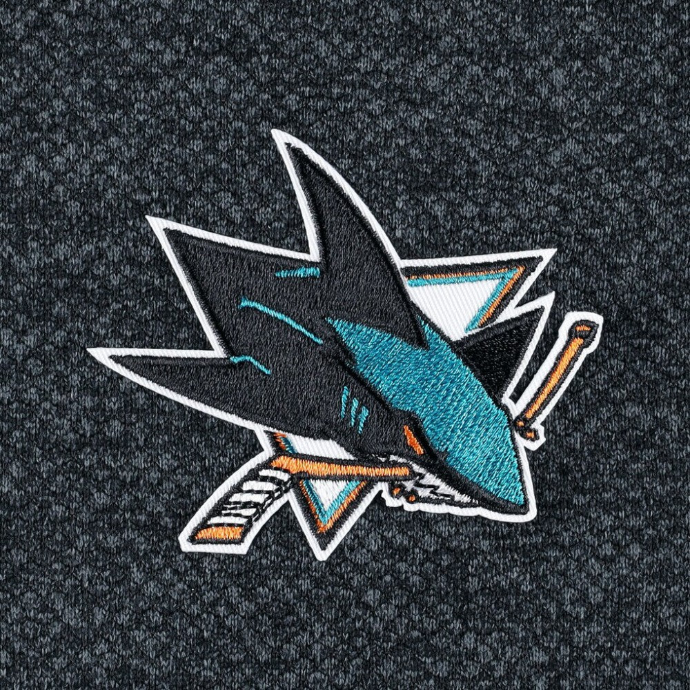NHL San Jose Sharks Antigua Course Quarter-Zip Jacket - Heathered Black