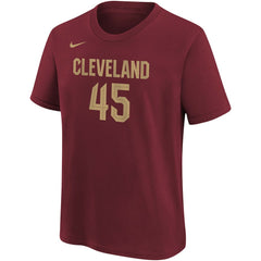 Donovan Mitchell Cleveland Cavaliers Youth Icon Edition Name & Number T-Shirt Wine