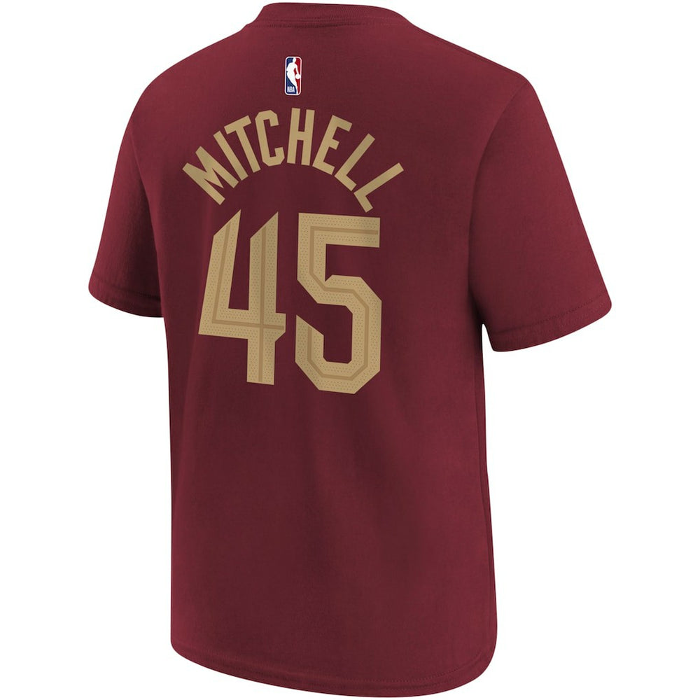 Donovan Mitchell Cleveland Cavaliers Youth Icon Edition Name & Number T-Shirt Wine