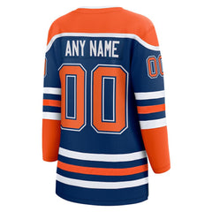 NHL,Custom Edmonton Oilers Fanatics Women's Home Breakaway Custom Jersey - Royal