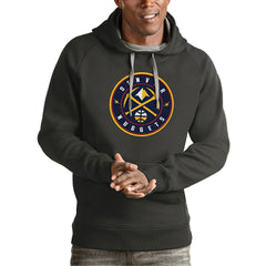 Denver Nuggets Antigua Team Logo Victory Pullover Hoodie Charcoal