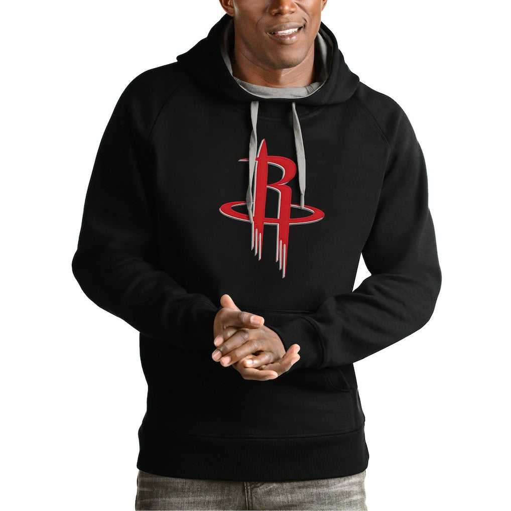 Houston Rockets Antigua Team Logo Victory Pullover Hoodie Black