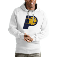 Indiana Pacers Antigua Team Logo Victory Pullover Hoodie White