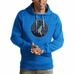 Minnesota Timberwolves Antigua Team Logo Victory Pullover Hoodie Blue