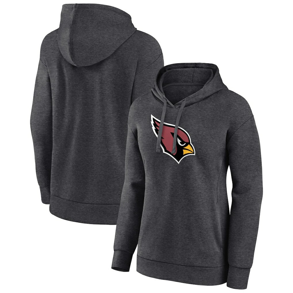 Arizona Cardinals Women's Primary Logo Pullover Hoodie Charcoal