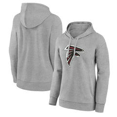 Atlanta Falcons Women's Primary Logo Pullover Hoodie Gray