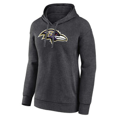 Baltimore Ravens Women's Primary Logo Pullover Hoodie Charcoal