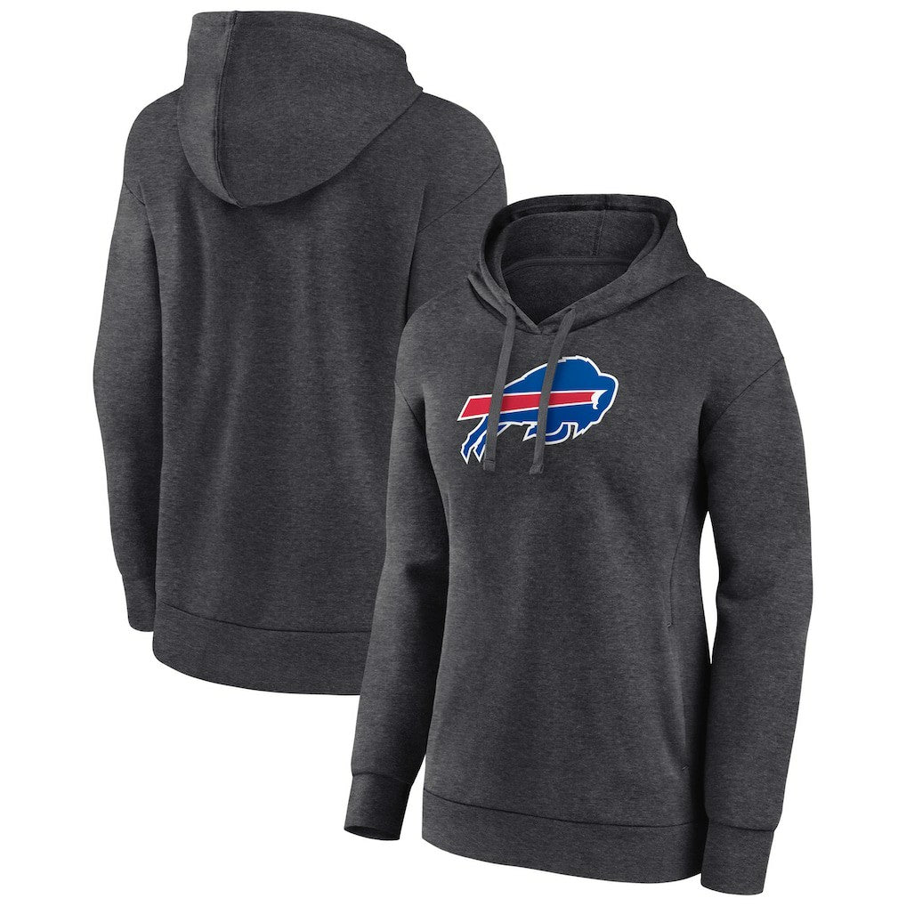 Buffalo Bills Women's Primary Logo Pullover Hoodie Charcoal