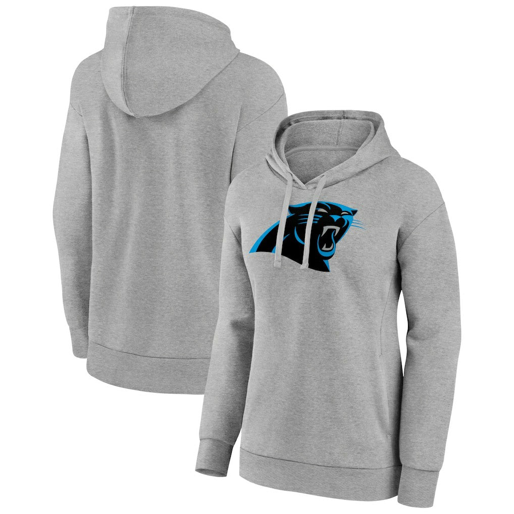 Carolina Panthers Women's Primary Logo Pullover Hoodie Gray