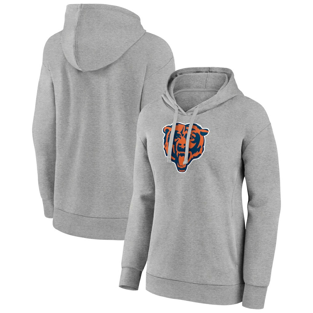 Chicago Bears Women's Primary Logo Pullover Hoodie Gray
