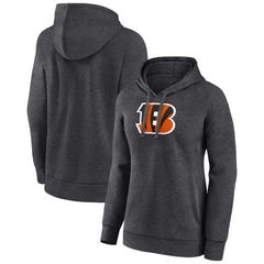 Cincinnati Bengals Women's Primary Logo Pullover Hoodie Charcoal
