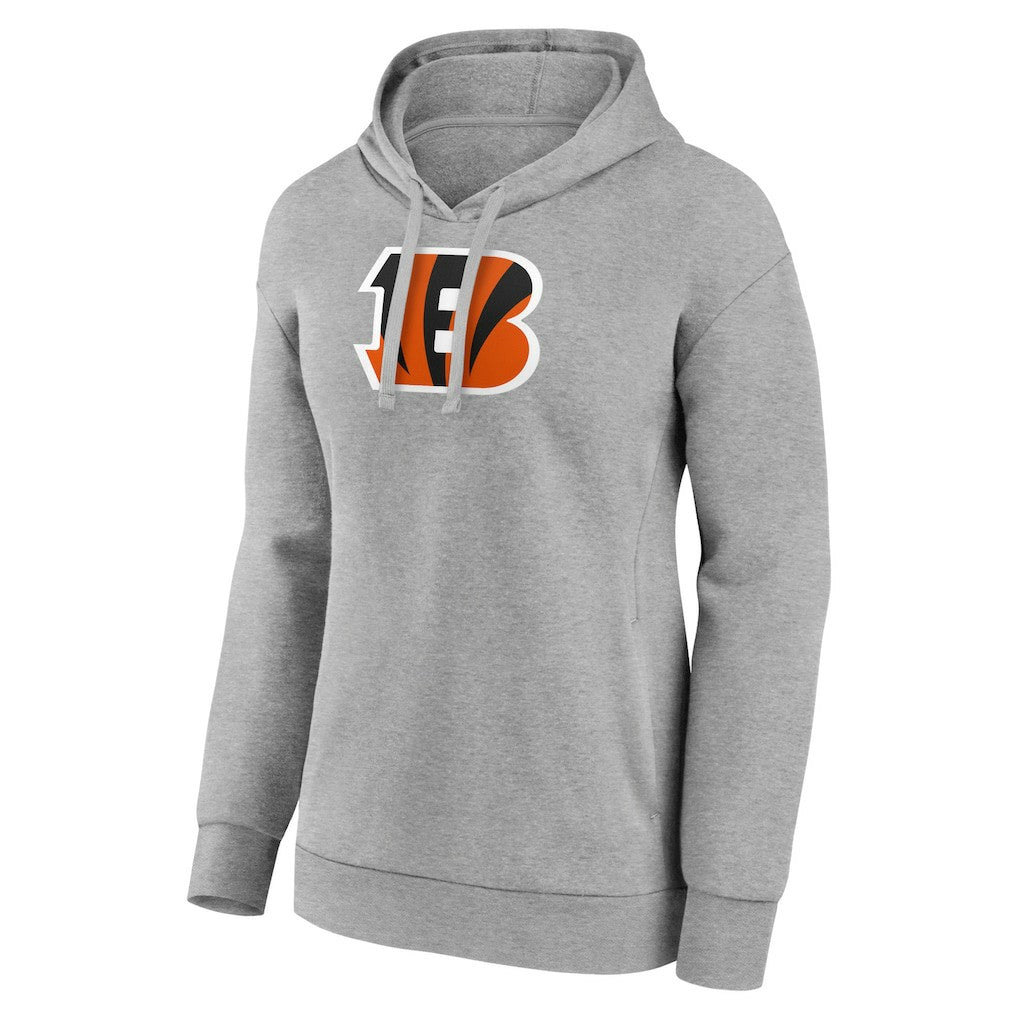 Cincinnati Bengals Women's Primary Logo Pullover Hoodie Gray