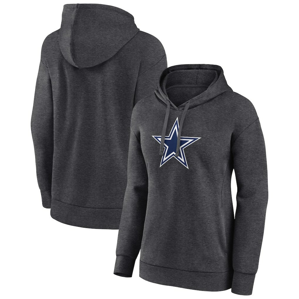 Dallas Cowboys Women's Primary Logo Pullover Hoodie Charcoal