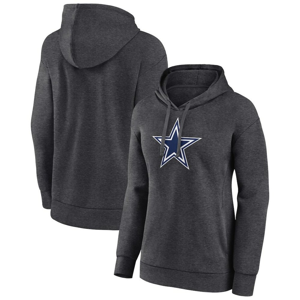 Dallas Cowboys Women's Primary Logo Pullover Hoodie Charcoal
