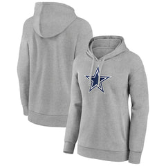 Dallas Cowboys Women's Primary Logo Pullover Hoodie Gray