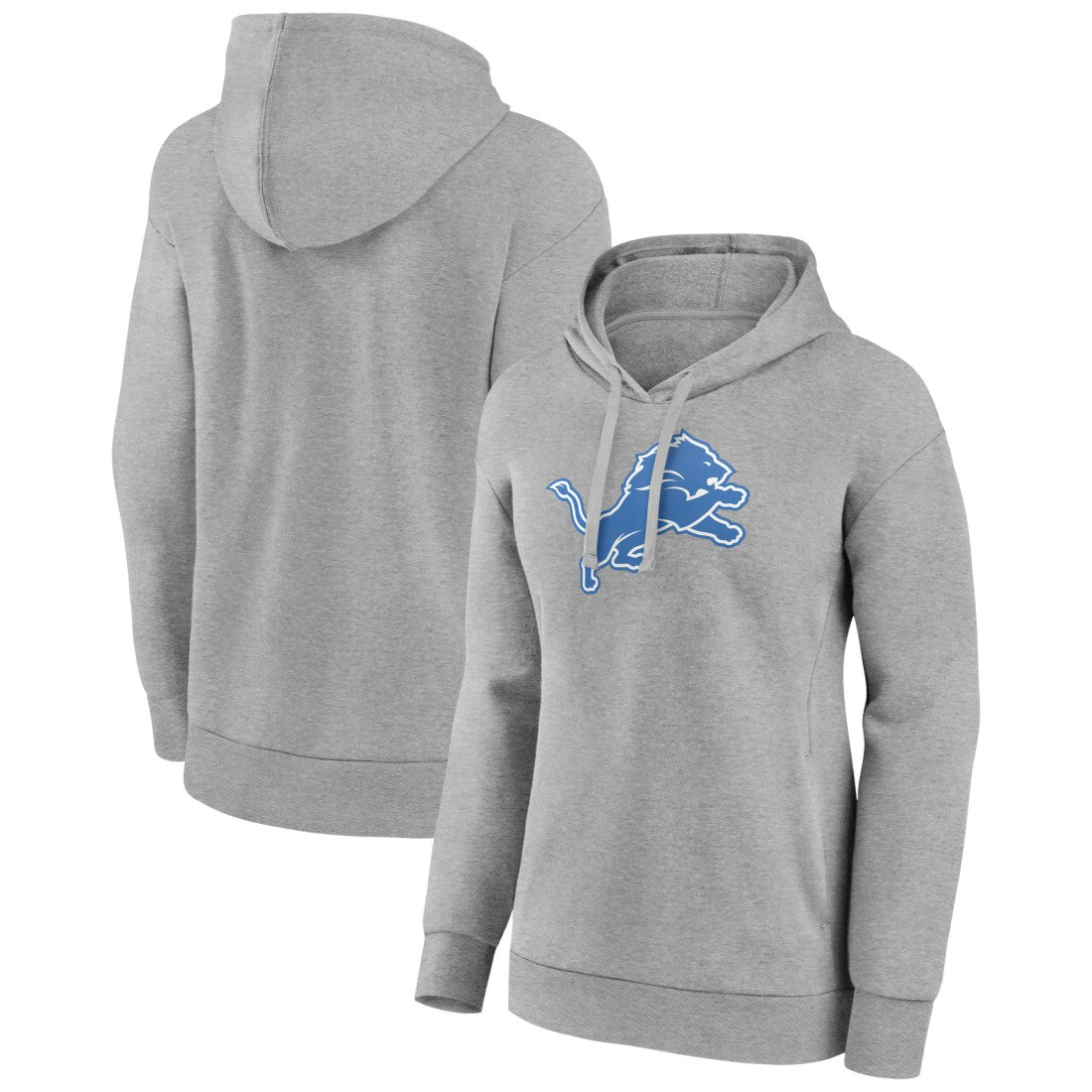Detroit Lions Women's Primary Logo Pullover Hoodie Gray