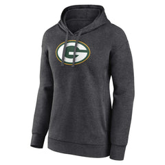 Green Bay Packers Women's Primary Logo Pullover Hoodie Charcoal