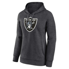 Las Vegas Raiders Women's Primary Logo Pullover Hoodie Charcoal