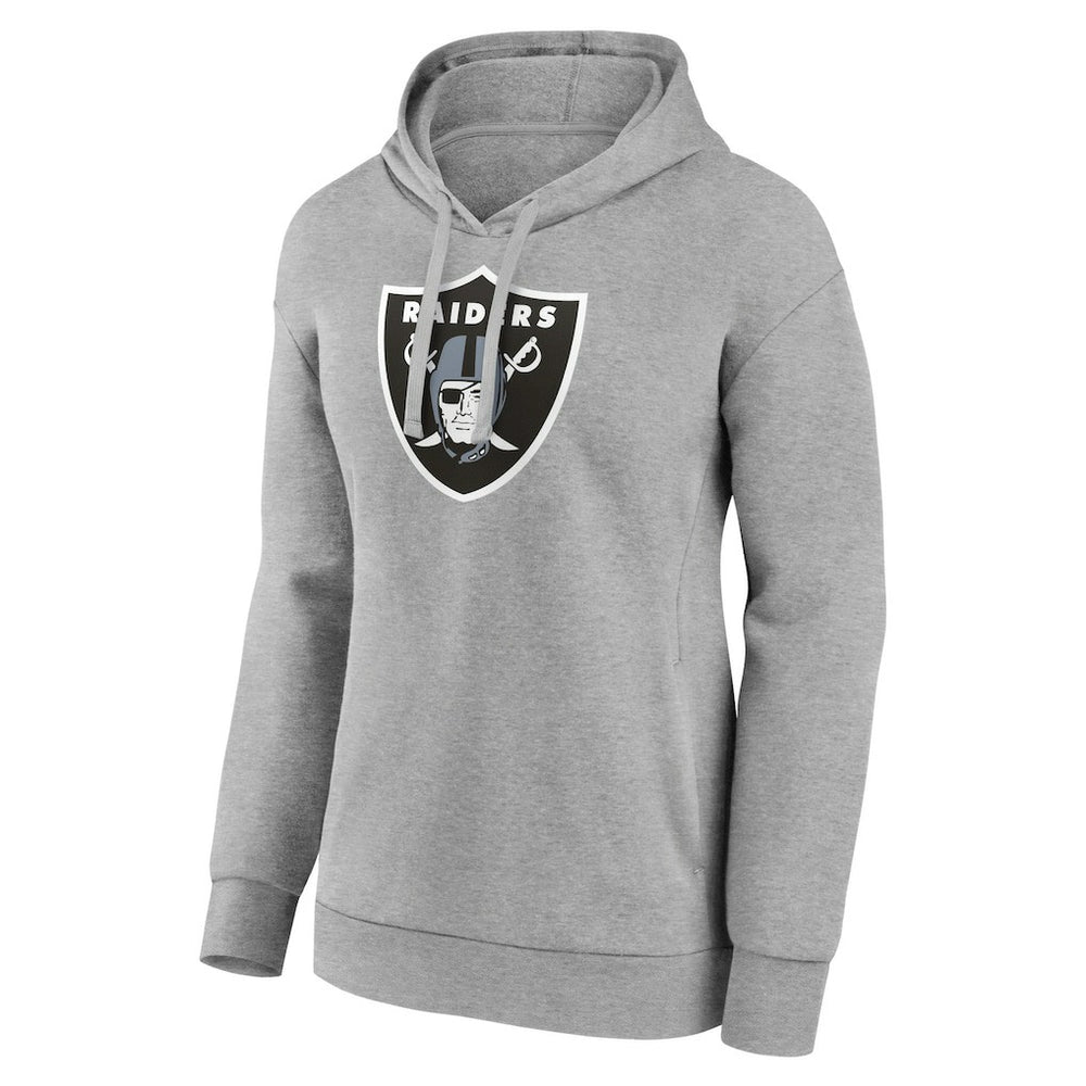 Las Vegas Raiders Women's Primary Logo Pullover Hoodie Gray
