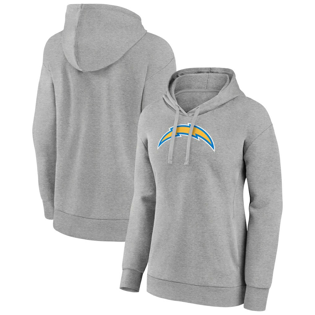 Los Angeles Chargers Women's Primary Logo Pullover Hoodie Gray