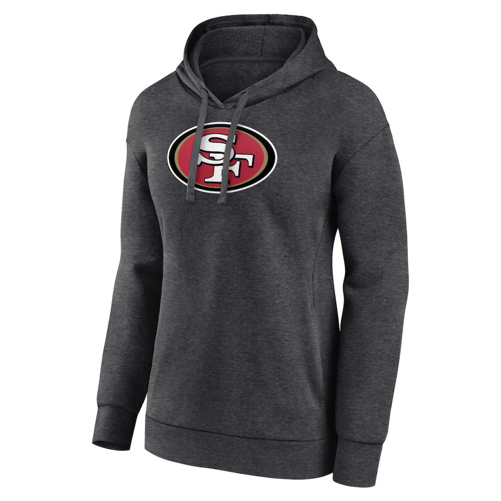 San Francisco 49ers Women's Primary Logo Pullover Hoodie Charcoal