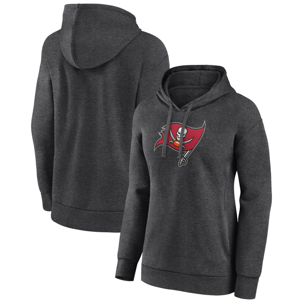 Tampa Bay Buccaneers Women's Primary Logo Pullover Hoodie Charcoal