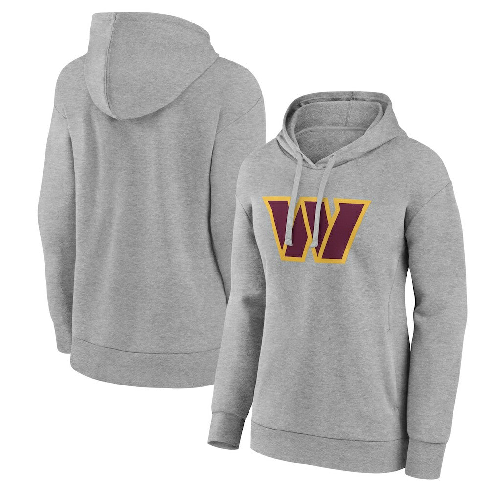 Washington Commanders Women's Primary Logo Pullover Hoodie Gray