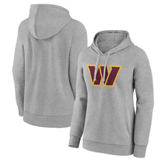 Washington Commanders Women's Primary Logo Pullover Hoodie Gray