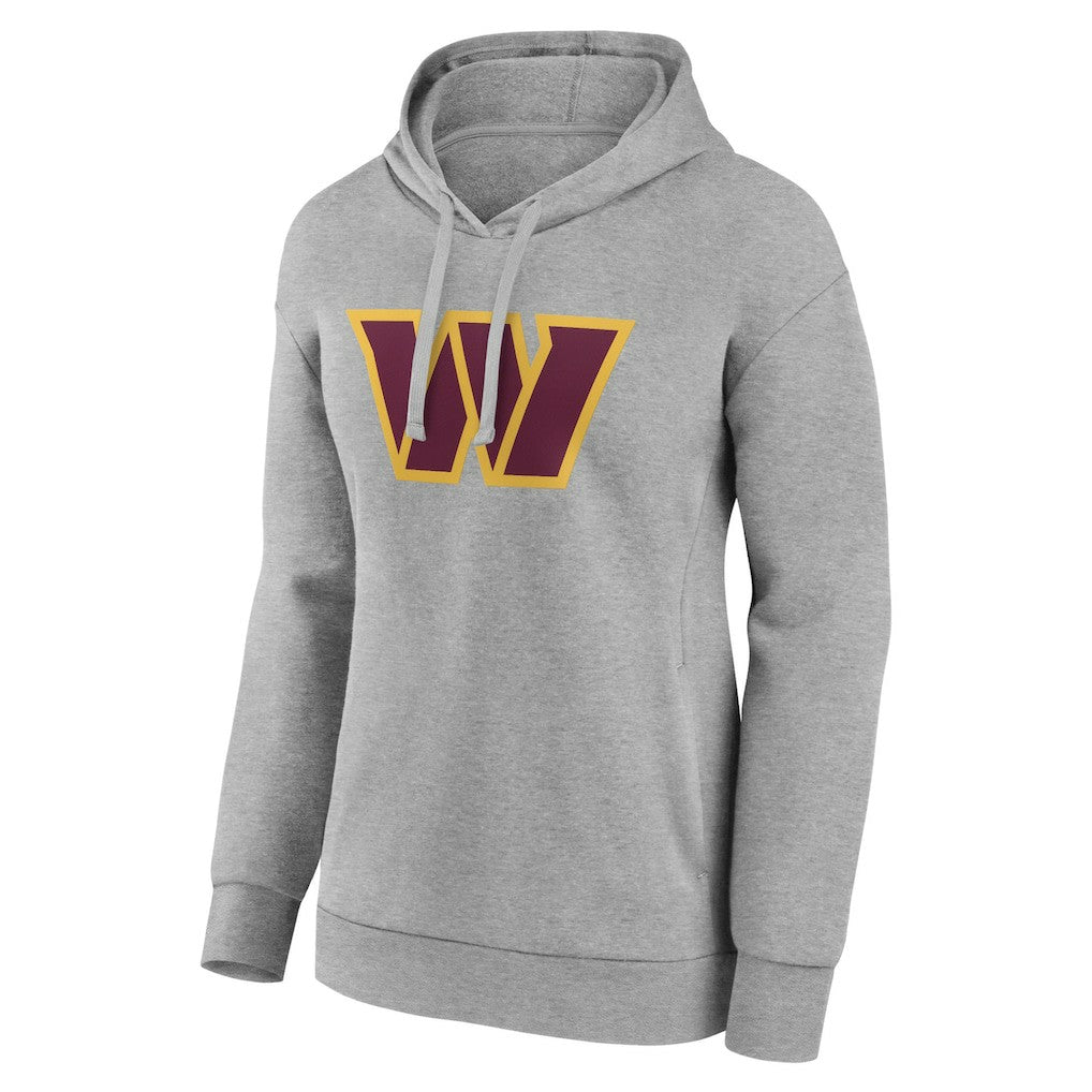 Washington Commanders Women's Primary Logo Pullover Hoodie Gray