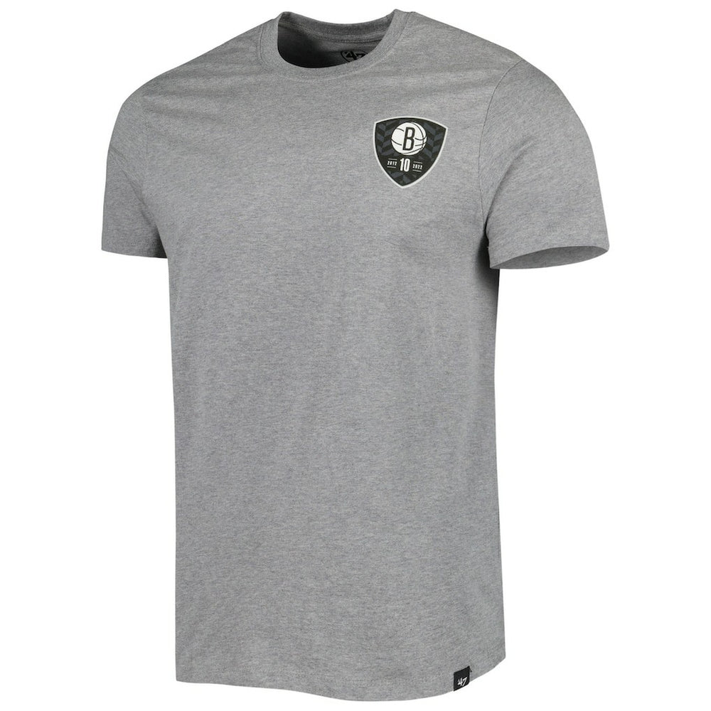 Brooklyn Nets '47 10th Anniversary Backer T-Shirt Heather Gray