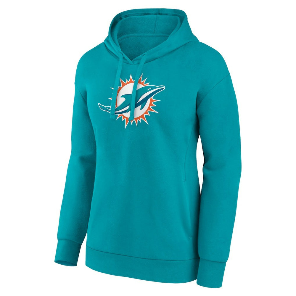 Miami Dolphins Women's Primary Logo Pullover Hoodie Aqua