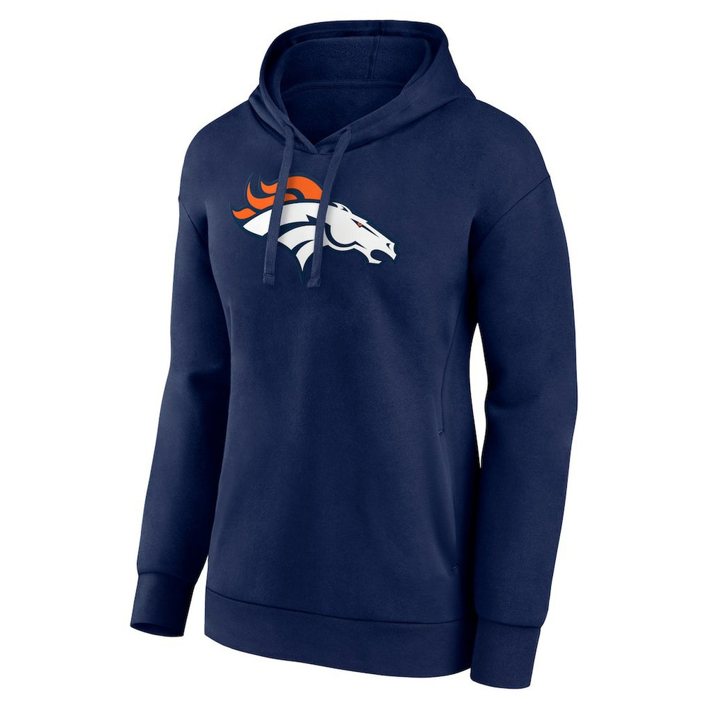 Denver Broncos Women's Primary Logo Pullover Hoodie Navy