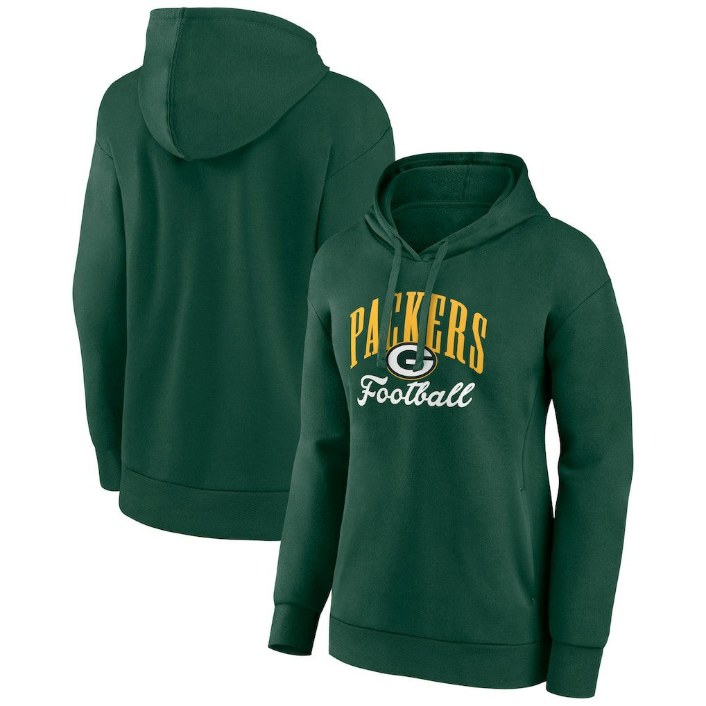 Green Bay Packers Women's Victory Script Pullover Hoodie Green