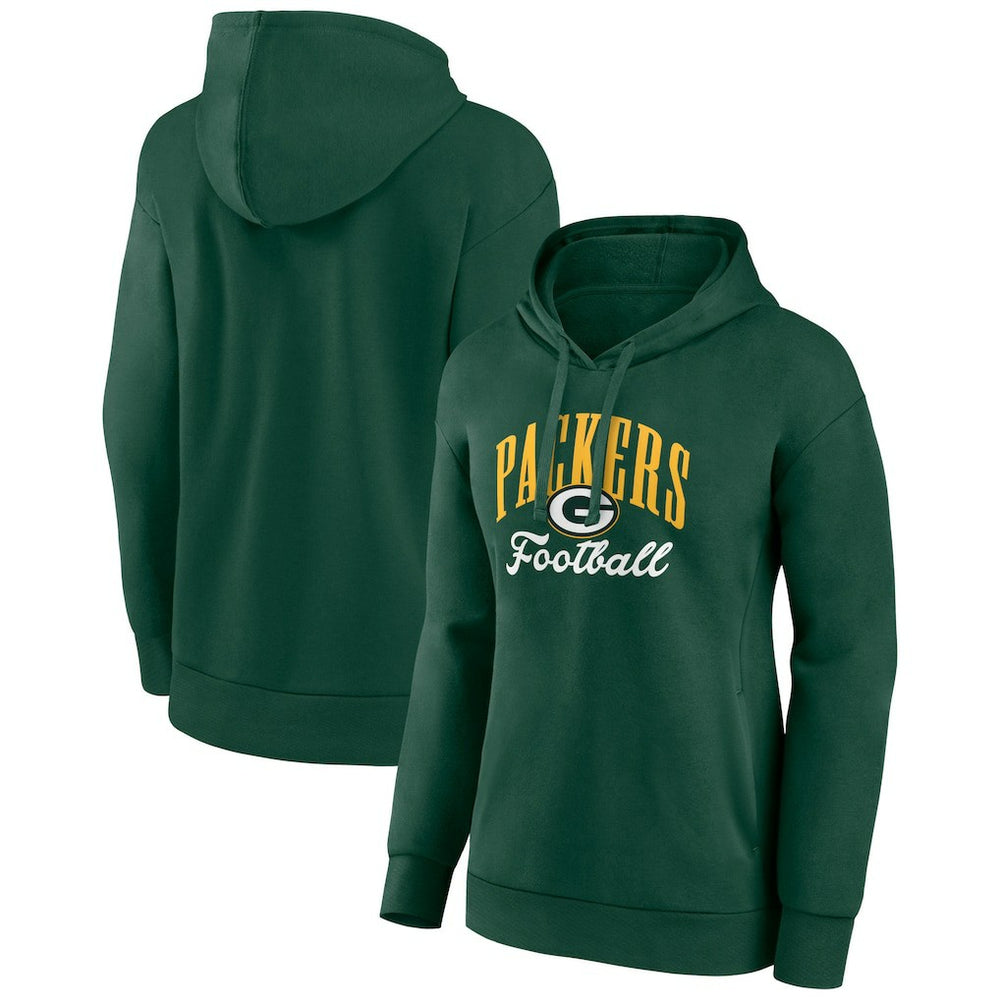 Green Bay Packers Women's Victory Script Pullover Hoodie Green