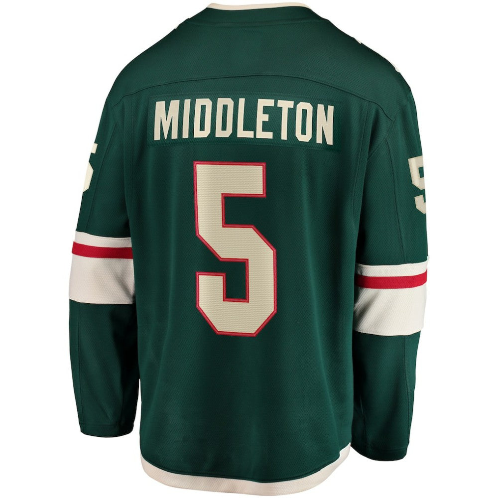 NHL Jake Middleton Minnesota Wild Fanatics Home Breakaway Player Jersey - Green
