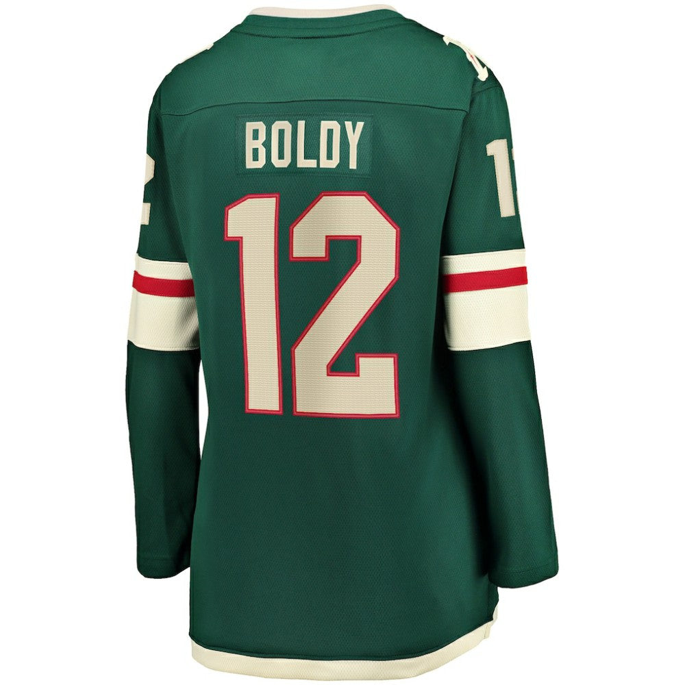 NHL Matthew Boldy Minnesota Wild Fanatics Women's Home Breakaway Player Jersey - Green