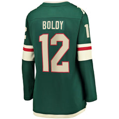 NHL Matthew Boldy Minnesota Wild Fanatics Women's Home Breakaway Player Jersey - Green