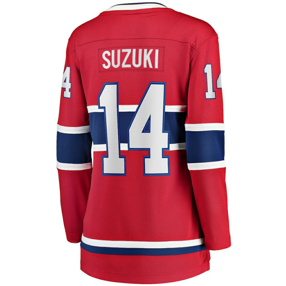 NHL Nick Suzuki Montreal Canadiens Fanatics Women's Home Captain Patch Breakaway Player Jersey - Red