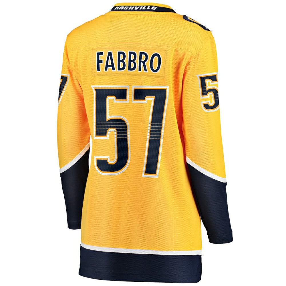 NHL Dante Fabbro Nashville Predators Fanatics Women's Home Breakaway Player Jersey - Gold