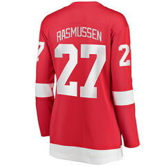 NHL Michael Rasmussen Detroit Red Wings Fanatics Women's Home Breakaway Player Jersey - Red