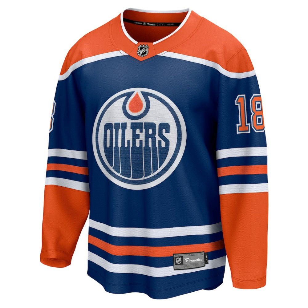 NHL Zach Hyman Edmonton Oilers Fanatics Home Breakaway Player Jersey - Royal