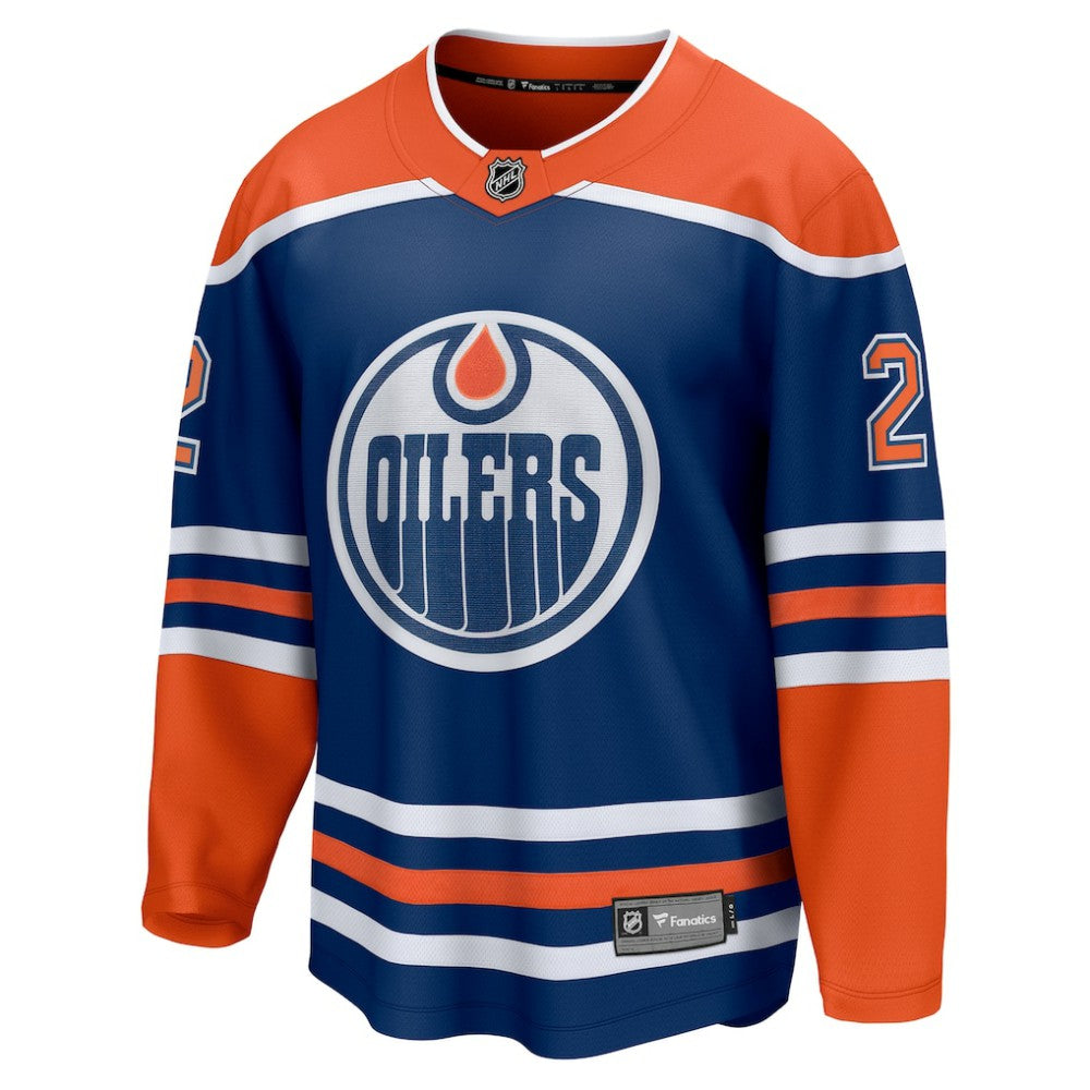 NHL Evan Bouchard Edmonton Oilers Fanatics Home Breakaway Player Jersey - Royal